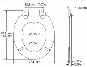 Bemis White Moulded Wood Toilet Seat