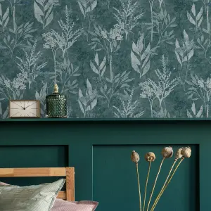 Superfresco Easy Patterned Emerald Solstice Embossed Wallpaper