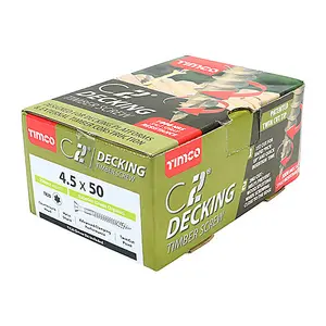 TIMCO C2 Deck-Fix Premium Countersunk Green Decking Screws - 4.5 x 50 (250pcs)