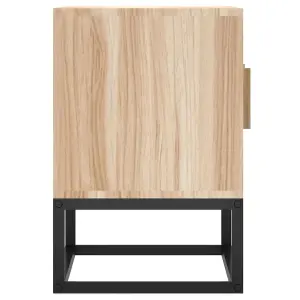 Berkfield TV Cabinet 105x30x45 cm Engineered Wood and Iron