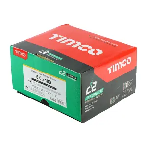 Timco - C2 Strong-Fix Multi-Purpose Premium Screws - Industry Pack - PZ - Double Countersunk- Yellow(Size 5.0 x 100 - 1000 Pieces)