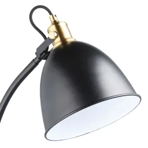 Acrobat Industrial Matt Black LED Floor lamp