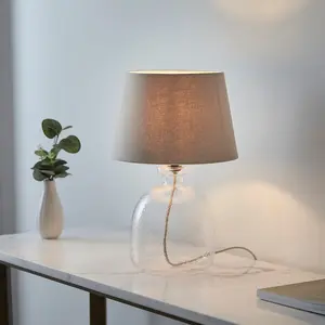 Luminosa Lyra Base Only Table Lamp Textured Glass