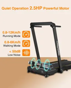 REKA Fitness Home Motorised Treadmill, Incline, FitShow APP, Walk / Run, 12kph