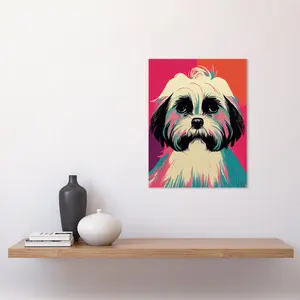 Modern Cute Shih Tzu Dog - Print Unframed / 40.5cm H x 30.5cm W