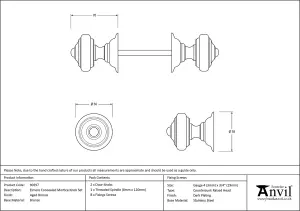 From The Anvil Aged Bronze Elmore Concealed Mortice Knob Set