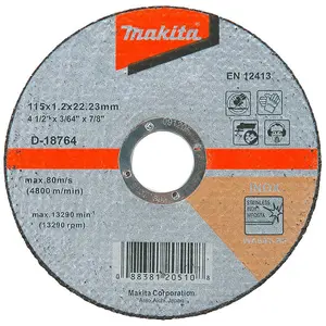 100x Makita D-18764 Fast Cutting Extra Thin Metal Grinder Disc 115mm 1.2 22.23mm