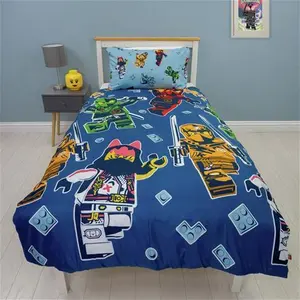 LEGO Ninjago Blue Kids Bedding Set - Single