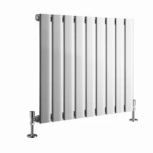 Right Radiators 600x612 mm Horizontal Single Flat Panel Designer Radiator Chrome