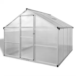 Berkfield Reinforced Aluminium Greenhouse with Base Frame 6.05 m2