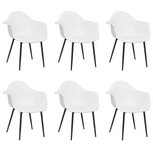 Berkfield Dining Chairs 6 pcs White PP