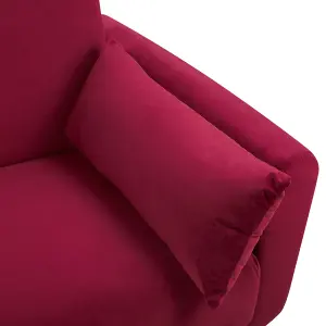 3 Seater Sofa EINA Burgundy Velvet