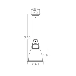 Elstead Hobson 1 Light Medium Dome Ceiling Pendant Satin Nickel, E27