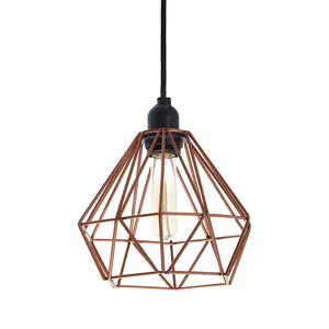 Interiors by Premier Bartol Copper Metal Wire Pendant Light