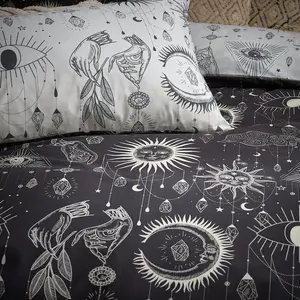 Cotton Blend, Polyester Abstract Duvet Cover Set with Pillowcases King Duvet Cover + 2 Standard Pillowcases