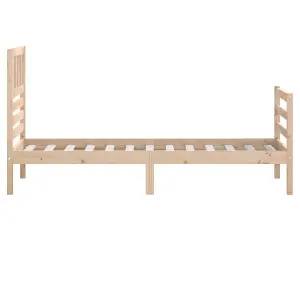 Berkfield Bed Frame Solid Wood 90x200 cm