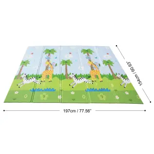 Teamson Kids - Safari Animal and Garden Insects Kids Soft Foam Crawling Mat