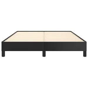 Berkfield Bed Frame Black 135x190 cm 4FT6 Double Faux Leather