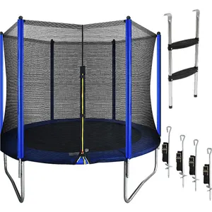 3m Kids Trampoline with Safety Net, Ladder & Anchors - Fun and Durable Garden Jump for Kids