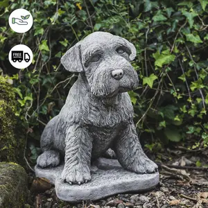 Large Schnauzer Stone Dog garden ornament