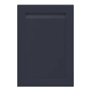 GoodHome Garcinia Integrated handle Matt navy blue Shaker Highline Cabinet door (W)500mm (H)715mm (T)20mm