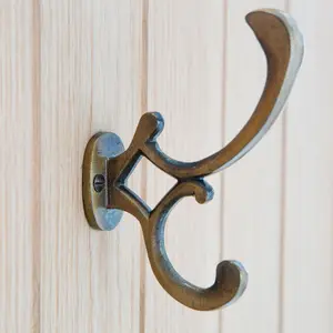 Hammer & Tongs - Ornamental Hat & Coat Hook - W30mm x H130mm - Raw