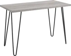 Owen Retro Office Writing Desk in Distressed Grey Oak