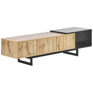 Beliani Modern TV Stand Light Wood FIORA