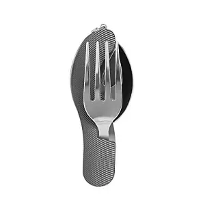 Camping Cutlery Tool 4 in 1 Foldable Fork Spoon Bottle Opener