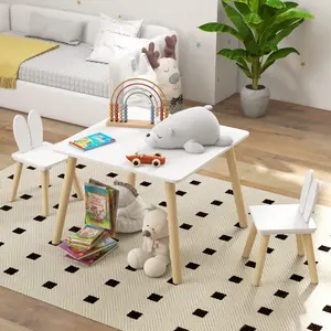 AIYAPLAY 3 Pieces Toddler Table and Chair Set for Nursery, Playroom, Classroom