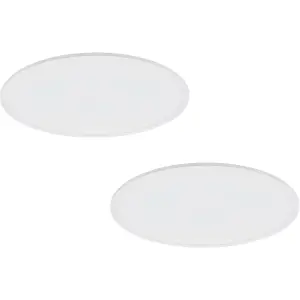 2 PACK 600mm Modern Ceiling Light White Slim Round Low Profile 36W LED 4000K