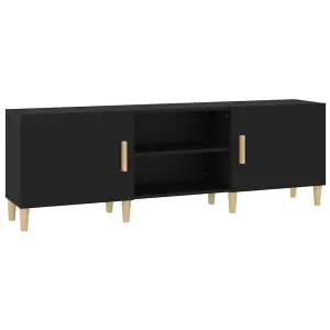 vidaXL TV Cabinet Black 150x30x50 cm Engineered Wood