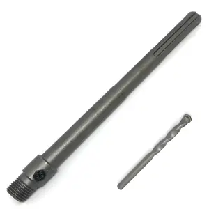 TCT Core Drill Bit SDS MAX Adapter 250mm Long M22 Thread With 8mm TCT Tipped Pilot Drill