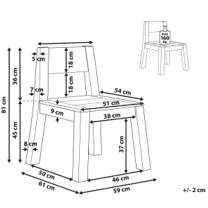 Garden Chair LIVORNO Acacia Wood Light Wood