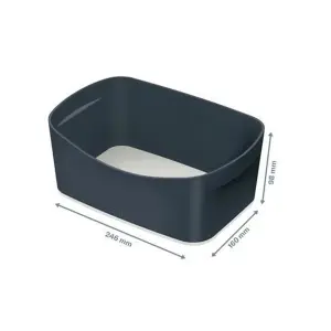 Leitz MyBox Cosy Velvet Grey Organiser Storage Tray Long