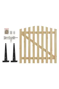 Durable Picket Fence Gate for Yards, Patios, and Garden Entrances W 120cm H 120cm