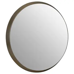 Interiors by Premier Athena Large Round Wall Mirror With Silver Frame