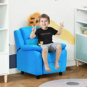 HOMCOM Kids Recliner Armchair Game Chair Sofa Children Seat In PU Leather