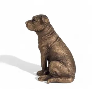 Staffordshire Bull Terrier ornament figurine, Leonardo Reflections Bronzed, gift boxed