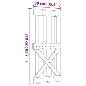 Berkfield Door NARVIK 90x210 cm Solid Wood Pine