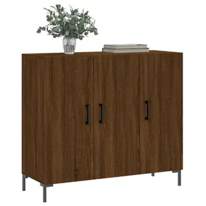 Meela 90cm Wide Sideboard Brown Oak