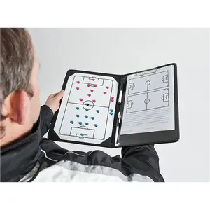 A4 Football Coach Tactics Folder - Game Planning Notepad & Magnetic Pitch Board