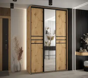 Cannes XI Mirrored Sliding Door Wardrobe W160cm - Bright White Storage for Contemporary Living