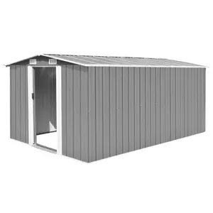 Mcmurry Garden Shed 257x392x181 cm Metal Grey