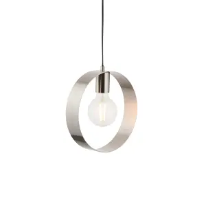 Anson Lighting Dalhart 1lt    Brushed nickel plate Pendant Single