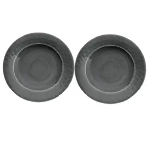 Purely Home Crackle Grey Melamine Side Plates - Set of 2