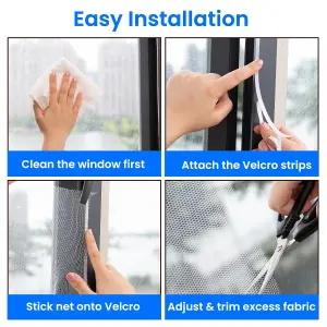 Pack of 3 Mesh Net Window Screen Fly Mosquito Moth Bug Netting Repellent Screen