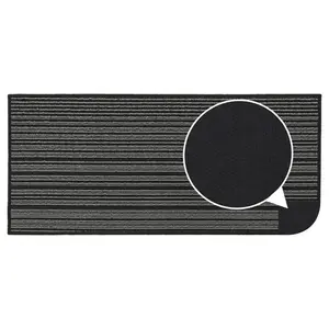  Non-Slip Indoor Door Mat Black / Rectangle W57 x L150 cm