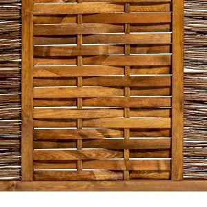 Primrose Premium Framed Fence Panel Bunched Willow Hurdle Hand Woven 1.82m x 0.90m