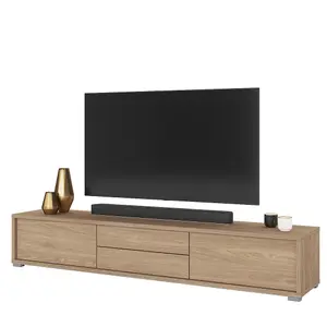 Minimalist Frida 39 Floating TV Cabinet 1800mm in Light Oak - Sleek Entertainment Centre H320mm D360mm